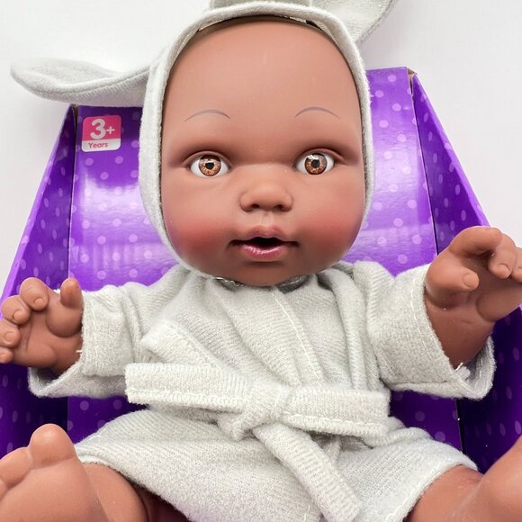 AA Play Zone Newborn Baby Doll Dark Skin With Elephant Robe – Adorable! - Picture 3 of 10